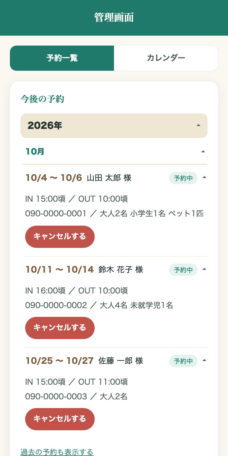 お店用の管理画面